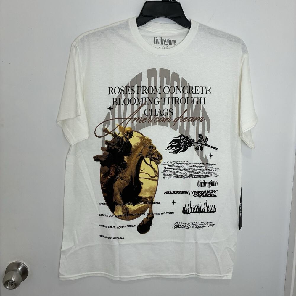 Civil Regime, Men's, Graphic T-Shirt, Skull Horse And Rider , Cotton NWT